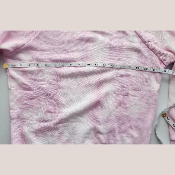 NEW Tie Dye Pink Hand-Dyed Pullover Sweatshirt with Soft Fleece Interior - Picture 4 of 6